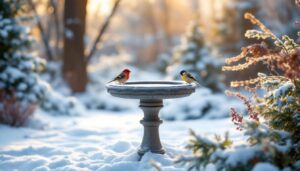 Simpele truc houdt de vogelbadjes in de winter ijsvrij